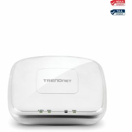 TRENDnet AC1750 Dual Band PoE Access Point, 1300Mbps WiFi AC+450 Mbps WiFi N, WDS Bridge, WDS Station, Repeater Modes, Band Steering, WiFi Traffic Shaping, IPv6, White, TEW-825DAP