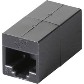 Black Box Cat.6 Coupler - Unhielded, Straight-Pin, Black