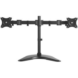 DOUBLE MONITOR ARM WITH DESKTOP BASE AND ARTICULATING JOINTS. FOR 2 MONITOR UP T