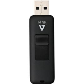 V7 64GB USB 2.0 Flash Drive - With Retractable USB connector