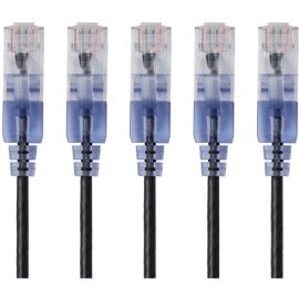 SLIM CAT6A CABLE - 5-PACK - 5FT BLACK