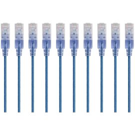 SLIM CAT6A CABLE - 10PK 1FT BLUE