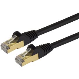 StarTech.com 6ft CAT6a Ethernet Cable - 10 Gigabit Category 6a Shielded Snagless 100W PoE Patch Cord - 10GbE Black UL Certified Wiring/TIA