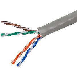 CAT5E UTP SOLID (CMR) - GRAY 1000FT