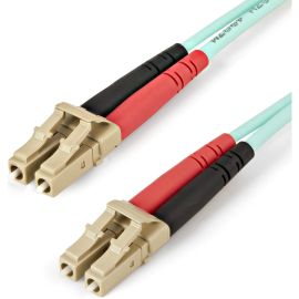 StarTech.com 1m (3ft) LC/UPC to LC/UPC OM4 Multimode Fiber Optic Cable, 50/125m LOMMF/VCSEL Zipcord Fiber, 100G, LSZH Fiber Patch Cord