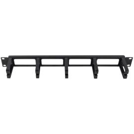 Rack Solutions 1U Horizontal Plastic D-Ring Pass Thru Cable Management Bar