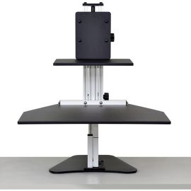 ERGO DESKTOP Kangaroo Sit and Stand Workstation, Black, Fully Assembled