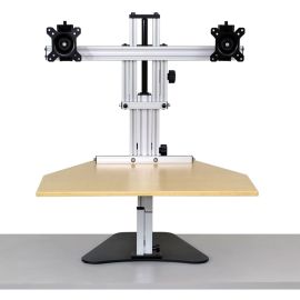 ERGO DESKTOP Kangaroo Elite Sit and Stand Workstation, Maple,Fully Assembled