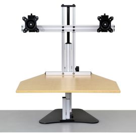 Ergo Desktop Wallaby Elite Sit & Stand Workstation Maple Minimal Assemble