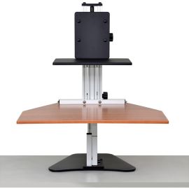 Ergo Desktop Kangaroo Sit and Stand Workstation, Cherry, Fully Assembled