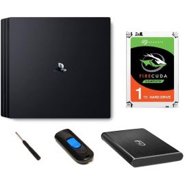 Fantom Drives FD 1TB PS4 Solid State Hybrid Drive SSHD - All in One Easy Upgrade Kit - Comes with Seagate Firecuda 1TB Solid State HYBRID Drive, Fantom Drives GFORCE Mini USB 3.0 Aluminum Enclosure, USB 3.0 Cable, 16GB Flash Drive