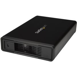 StarTech.com eSATA Enclosure - Hard Drive Enclosure for 3.5in SATA HDD - USB 3.0 / eSATA - Trayless - External HDD Enclosure - Metal