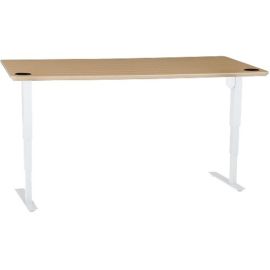 72IN MELAMINE BEECH VENEER TABLETOP WITH STEEL FRAME WHITE