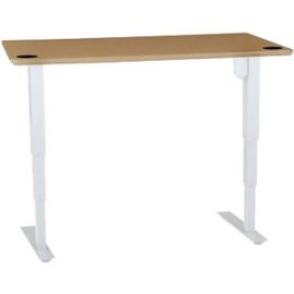 48IN MELAMINE BEECH VENEER TABLETOP WITH STEEL FRAME WHITE