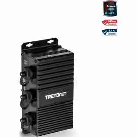 TRENDnet 2-Port Industrial Outdoor Gigabit UPoE Extender, Extends 100m- Total Distance Up to 200m (656'), Supports PoE (15.4W), PoE+(30W), UPoE(60W), IP67 Housing, TI-EU120