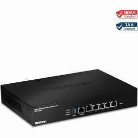 TRENDnet Gigabit Multi-WAN VPN Business Router; TWG-431BR; 5 x Gigabit ports; 1 x Console Port; QoS; Inter-VLAN Routing; Dynamic Routing; Load-Balancing; High Availability; Online Firmware Updates