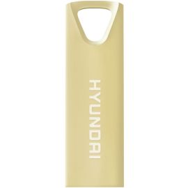 Hyundai Bravo Deluxe 32GB High Speed Fast USB 2.0 Flash Memory Drive Thumb Drive Metal, Gold