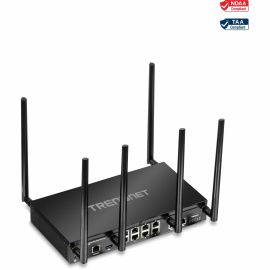 TRENDnet AC3000 Tri-Band Wireless Gigabit Dual-WAN VPN SMB Router, MU-MIMO, Wave 2,Internet Router, Whole Office-Home Wifi, Pre-Encrypted Wireless, QoS,Inter-VLAN Routing, Black, TEW-829DRU