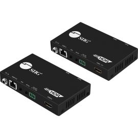 SIIG 4K HDR HDMI 2.0 HDBaseT Extender Over Single Cat5e/6 with RS-232 & IR - 60m