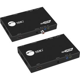 SIIG 4K HDR HDMI 2.0 & USB 2.0 Extender Over HDBaseT with RS-232 & IR