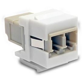 Tripp Lite by Eaton Duplex Multimode Fiber Coupler, Keystone Jack - LC to LC, White