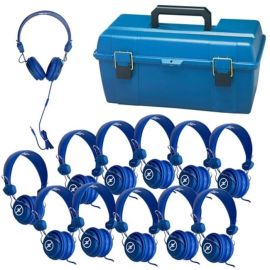 12PK FV BLUE HEADSETS IN CASE