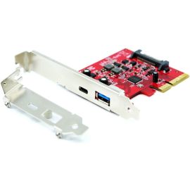 Fantom Drives FD PCIe USB 3.2 Gen 2 Type-C + Type-A Host Adapter with ASMedia 2142 Chipset Designed to Install into a PCIe x4 3.0, 2.0, or 1.0 slot - Add one USB 3.1 Gen 2 Type-C and one USB 3.1 Gen 2 Type-A port to your Windows o