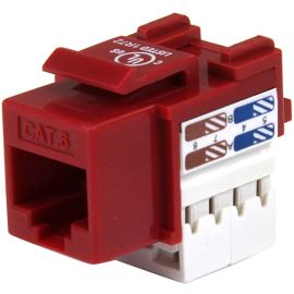 StarTech.com 110 Punch Type Category 6 Keystone Jack - Red