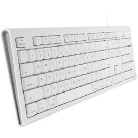 Macally White 104 Key Full Size USB Keyboard for Mac