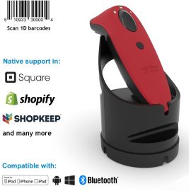 Socket Mobile SocketScan S730, Laser Barcode Scanner, Red & Black Charging Dock