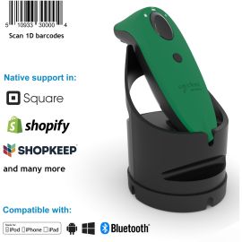 Socket Mobile SocketScan S730, Laser Barcode Scanner, Green & Black Charging Dock