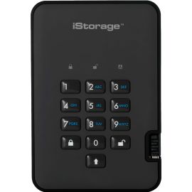 iStorage diskAshur2 HDD 500 GB | Secure Portable Hard Drive | Password Protected | Dust/Water-Resistant | Hardware Encryption IS-DA2-256-500-B