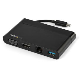 StarTech.com USB C Multiport Adapter with HDMI, VGA, Gb Ethernet & USB - USB C to 4K HDMI or 1080p VGA Adapter Mini Dock Hub - Travel Dock