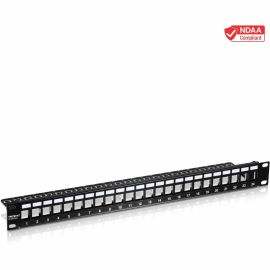 TRENDnet 24-Port Blank Keystone Shielded 1U Patch Panel, 1U 19