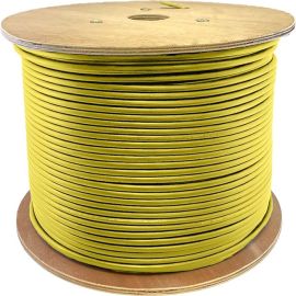 ADDON 1000FT NON-TERMINATED YELLOW CAT6A STP PLENUM-RATED SOLID COPPER PATCH CAB