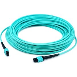 ADDON 25M MPO (MALE) TO MPO (FEMALE) 24-STRAND STRAIGHT AQUA OM4 MULTIPLE PLENUM