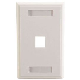 C2G 1-Port Single Gang Multimedia Keystone Wall Plate - White