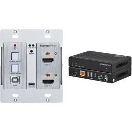 4K 60 DUAL HDMI WALL PLATE W USB 2 0 KIT