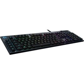 Logitech G815 LIGHTSYNC RGB Mechanical Gaming Keyboard with Low Profile GL Clicky key switch, 5 programmable G-keys,USB Passthrough, dedicated media control