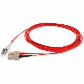 ADDON 1M SC (MALE) TO LC (MALE) RED OM1 DUPLEX FIBER OFNR (RISER-RATED) PATCH CA