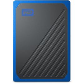 WD My Passport Go WDBMCG0010BBT-WESN 1 TB Portable Solid State Drive - External - Black, Cobalt