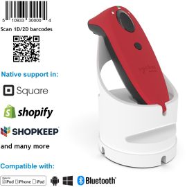 Socket Mobile SocketScan S740, Universal Barcode Scanner, Red & White Dock