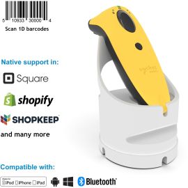 Socket Mobile SocketScan S700, Linear Barcode Scanner, Yellow & White Charging Dock