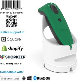 Socket Mobile SocketScan S740, Universal Barcode Scanner, Green & White Dock