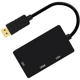 4XEM 3 In 1 DisplayPort to HDMI DVI VGA Adapter