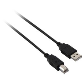 V7 Black USB Cable USB 2.0 A Male to USB 2.0 B Male 2m 6.6ft