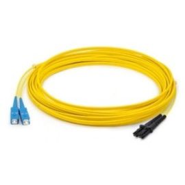 7M LC (MALE) TO MT-RJ (MALE, KEYED) YELLOW OM1 DUPLEX FIBER OFNR (RISER-RATED) P