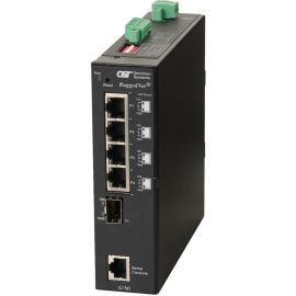 Omnitron Systems RuggedNet Managed Ruggedized Industrial Gigabit, SFP, RJ-45, Ethernet Fiber Switch