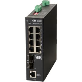 Omnitron Systems RuggedNet Managed Ruggedized Industrial Gigabit, 2xSFP, RJ-45, Ethernet Fiber Switch