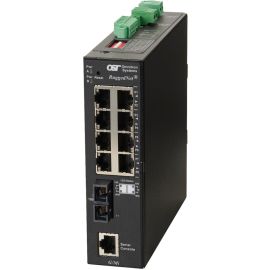 Omnitron Systems RuggedNet Managed Ruggedized Industrial Gigabit, SM ST, RJ-45, Ethernet Fiber Switch